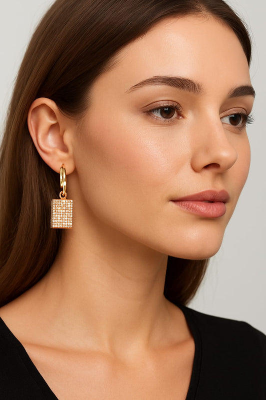 ✨ 1 Carat Gold Plated Zircon Earrings  ✨