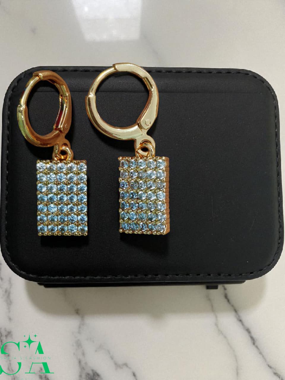 ✨ 1 Carat Gold Plated Zircon Earrings  ✨