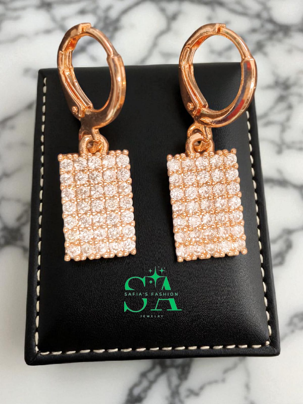 ✨ 1 Carat Gold Plated Zircon Earrings  ✨