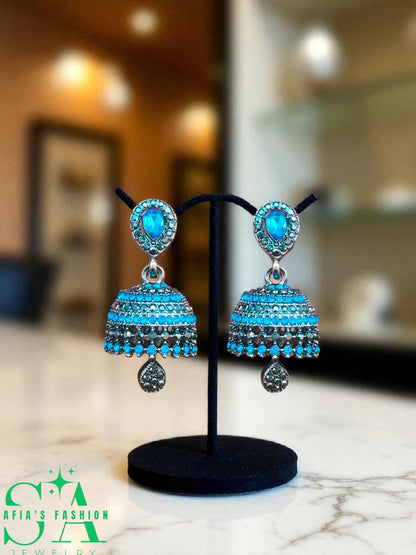 Elegant antique ferozi earrings for women