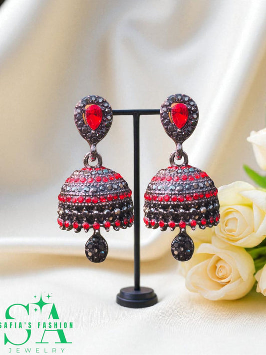 Elegant antique red earrings for women