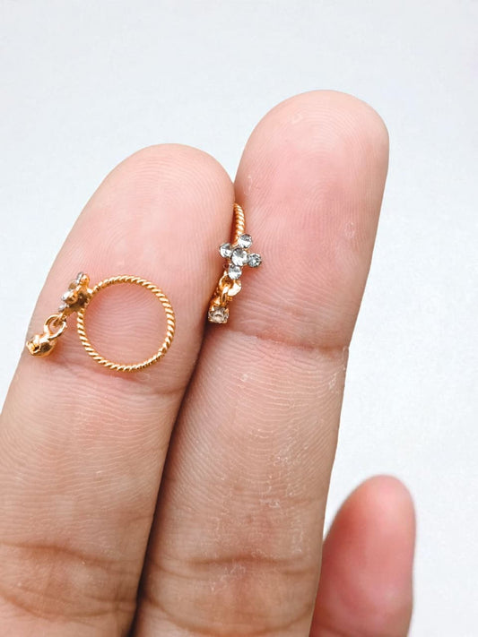 flower hoop nose ring