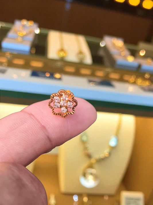 1 karat gold plated nose stud

zircon stone nose pin